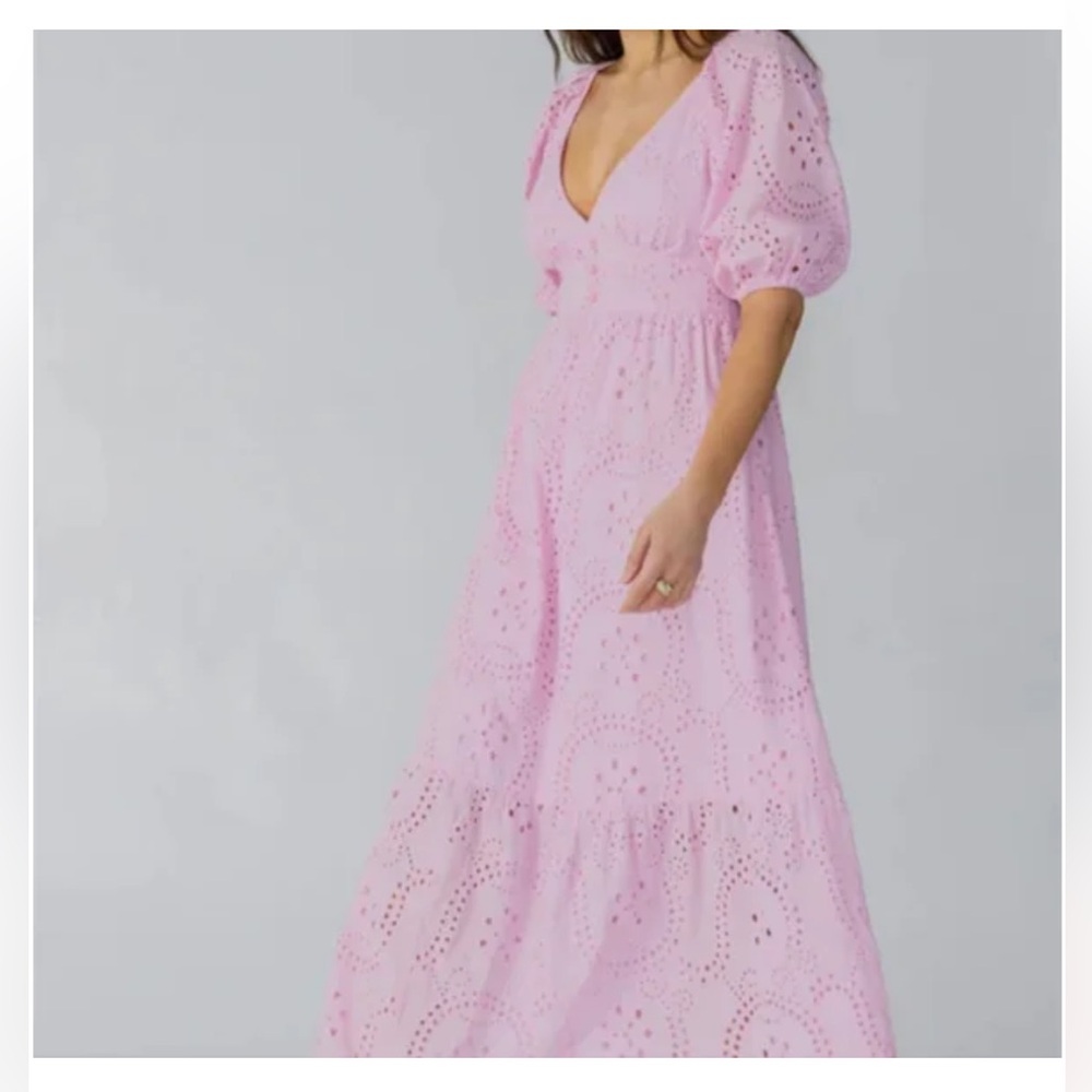 Sanctuary x Revolve Pink Eyelet Dress Sz 2